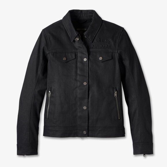 Harley-Davidson Jackets & Blazers - Harley-Davidson Women’s Trucker Motorcycle Riding Jacket Black SZ. MED- NWT